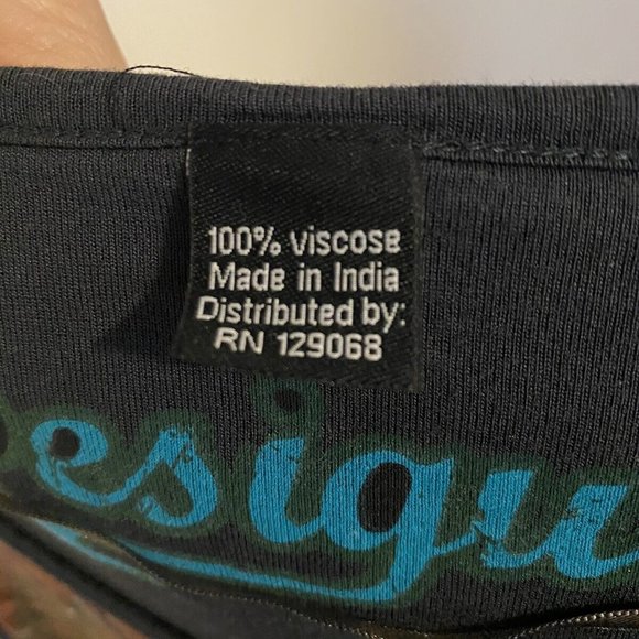 Desigual Abstract Print Long Sleeve Top Brown Multi Women's top Size M - Picture 3 of 4